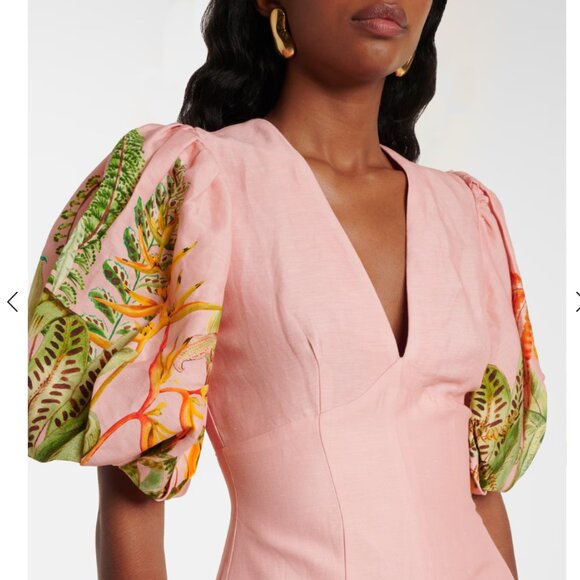 Alémais Papaya linen-blend minidress - Picture 4 of 16